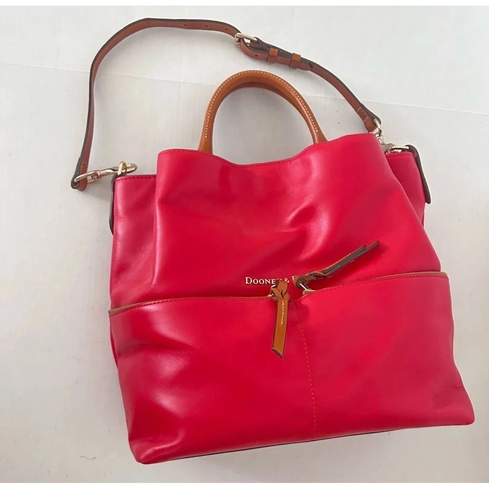 Dooney and Bourke | City Large Dawson LJ050 GE Red Leather Tote Bag
